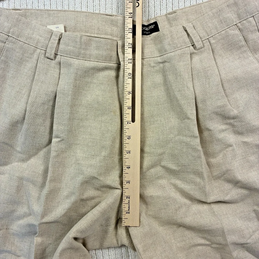 Dockers VTG Linen Cotton Blend Khakis Pants Pleated 37 x 29 (Tagged 38 x 30) 90s